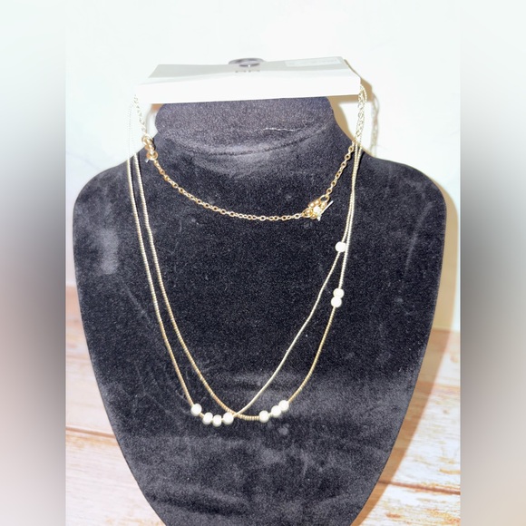 BP Gold Tone Dainty Layered Necklace - Picture 1 of 5